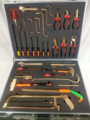 36 Piece Non Magnetic EOD Tool Kit Explosion Proof Beryllium Bronze Material
