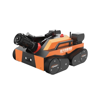 Strong Towing Capacity Portable Electric Four Track Fire Extinguishing Robot Self Protection Spray System