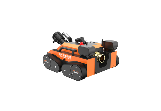 Strong Towing Capacity Portable Electric Four Track Fire Extinguishing Robot Self Protection Spray System