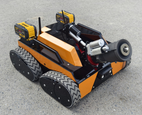Strong Towing Capacity Portable Electric Four Track Fire Extinguishing Robot Self Protection Spray System