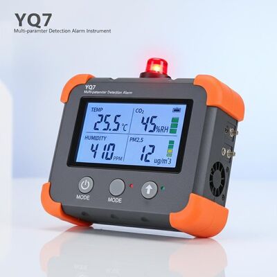 YQ7 Multi-parameter Detection Alarm Instrument with 7 Parameters Detection LCD Display and Audible Visual Alarm for Safety Monitoring